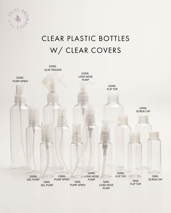 Clear Bottles w/ Clear Covers