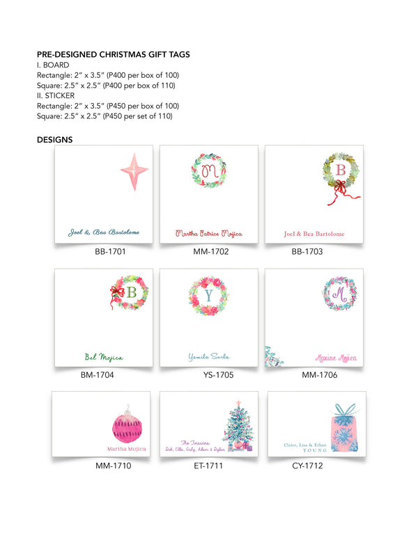 Personalized Christmas Gift Tags - Islas Aromatics