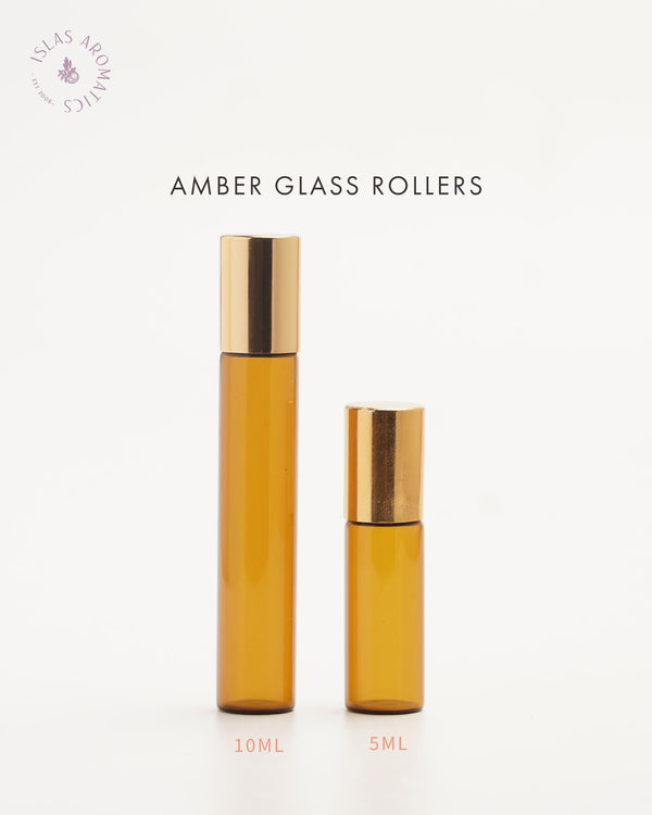 Amber Roller Bottles | Amber Glass Roller | ISLAS Aromatics